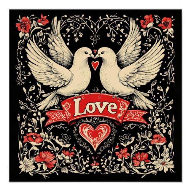 Póster Diseño de Love Doves (Anverso)