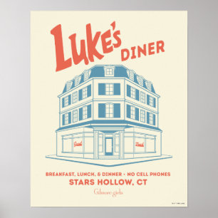 Póster Diseño de Luke's Diner Stars Hollow