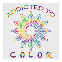 Diseño de Mandala de Arcoíris Adicto al Color