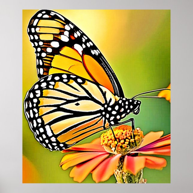 Póster Diseño de mariposa monarca (Frente)