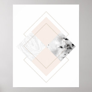 Póster Diseño de mármol geométrico
