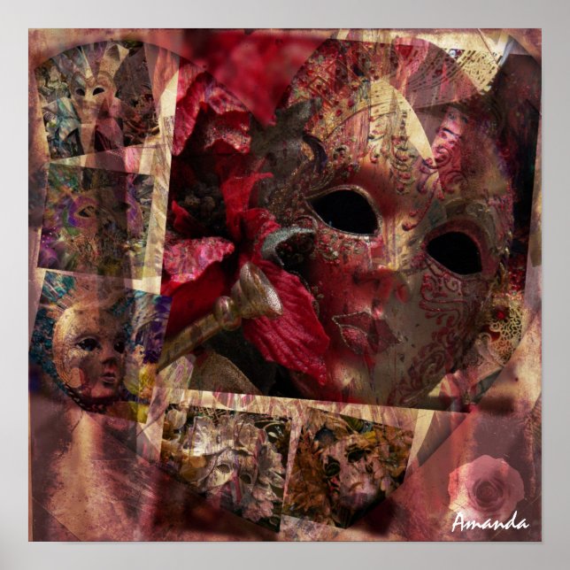 Póster Diseño de máscaras modernas (Frente)