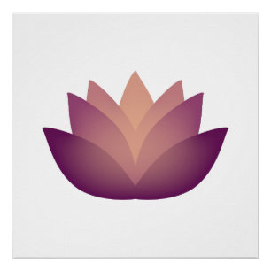 Póster Diseño de Mauve Lotus Flower