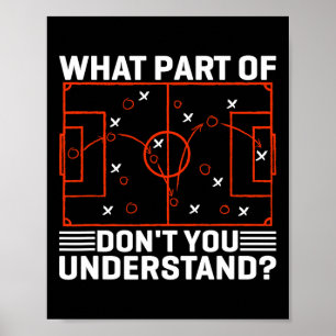 Póster Diseño de meme de tablero de estrategia de fútbol