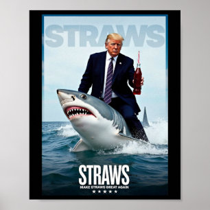 Póster Diseño de meme para hacer que las pajitas vuelvan 