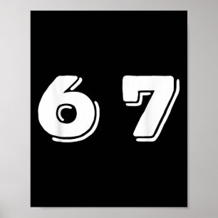 Póster Diseño de meme Seis Siete 6 7 _1