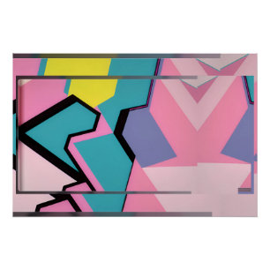 Póster Diseño de Memphis agrupado