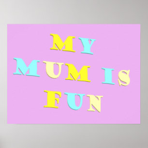 Póster Diseño de mi Mamá con colores de poema pálidos mez