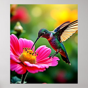 Póster Diseño de Momentos de Colibrí Mágico