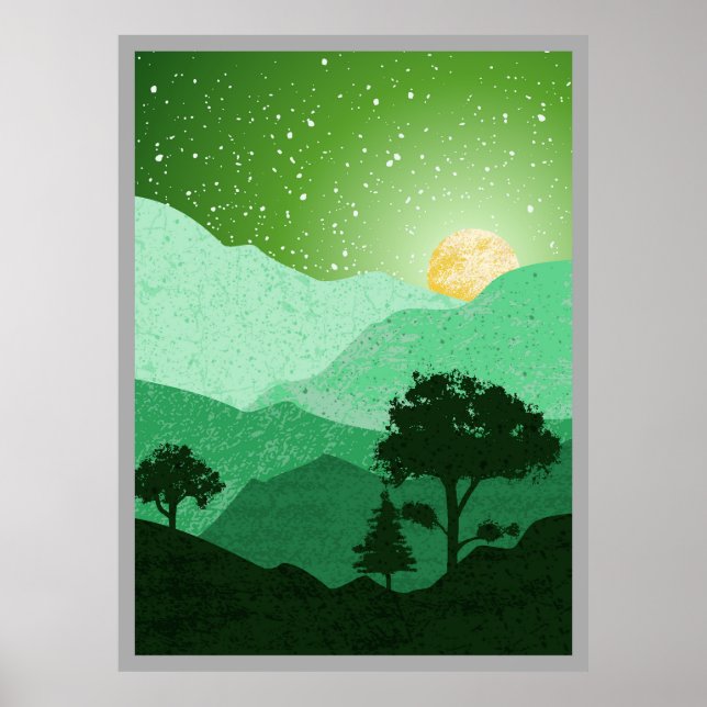 Póster diseño de montaña (Frente)
