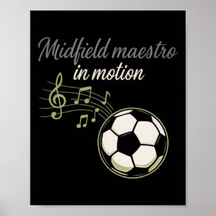 Póster Diseño de música de fútbol Midfield Maestro en mov