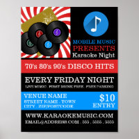 Diseño de música retro, publicidad de eventos de k