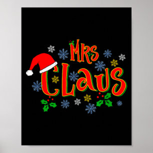Póster Diseño de Navidad de la Sra. Claus impresionante p