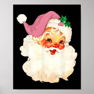 Póster Diseño de Navidades rosados de Santa Claus