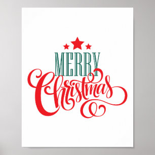 Póster Diseño de navidades y estrellas