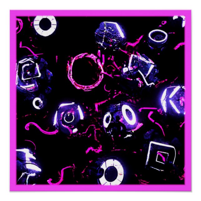 Póster Diseño de Neon Art. ¡Hazte con una en Zazzle (Anverso)