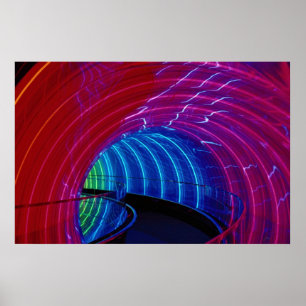 Póster Diseño de neón, iluminación de la carpa