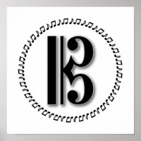 Diseño de notas de música Alto o Tenor Clef para C