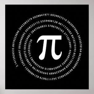 Póster Diseño de número Pi