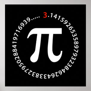 Póster Diseño de número Pi