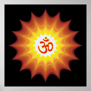 Póster Diseño de Om espiritual
