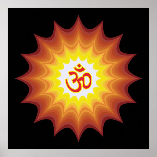 Póster Diseño de Om espiritual (Frente)