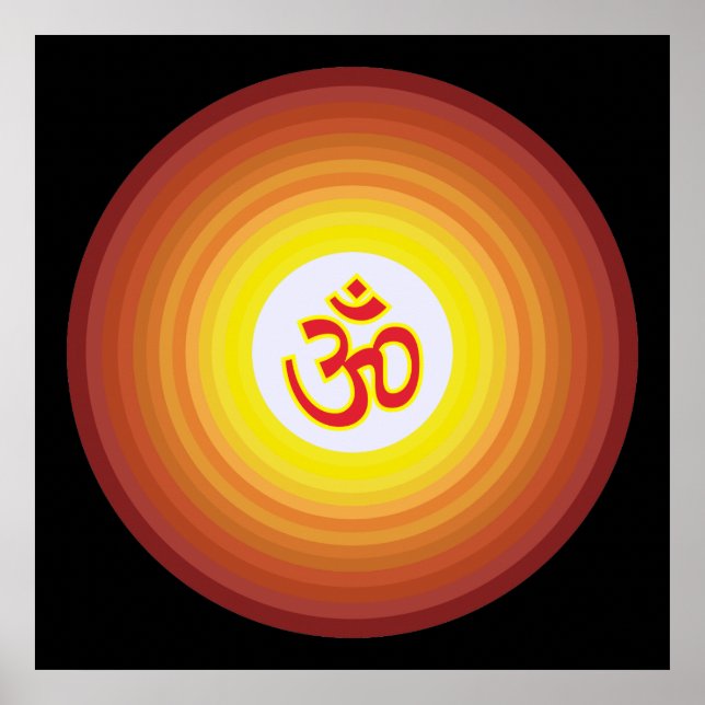 Póster Diseño de Om espiritual (Frente)