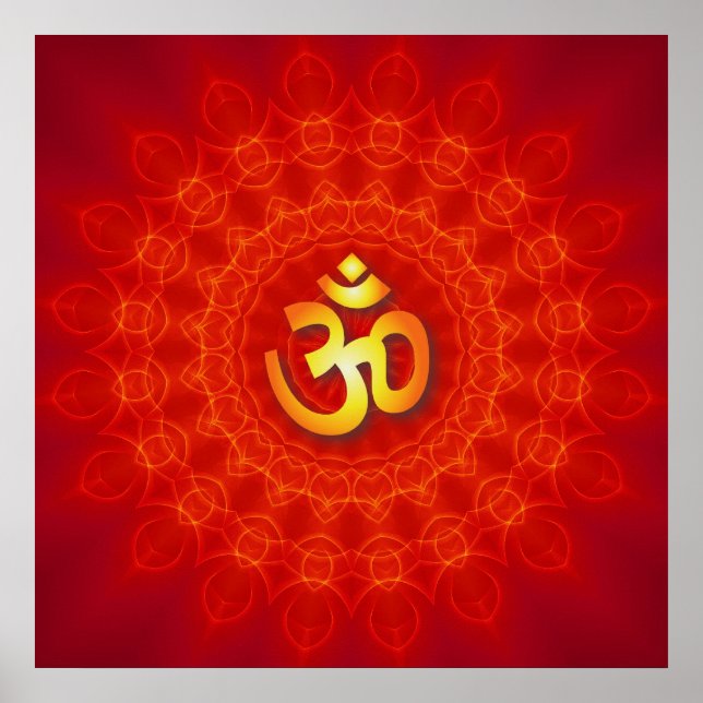 Póster Diseño de Om Mandala (Frente)