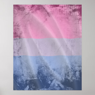 PÓSTER DISEÑO DE ONDAS DE ORGULLO BISEXUAL