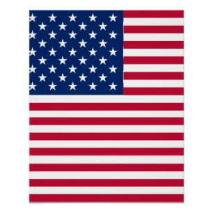 Póster Diseño de orgullo de bandera estadounidense de EE.