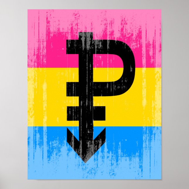 PÓSTER DISEÑO DE ORGULLO PANSEXUAL DESTRUIDO (Frente)
