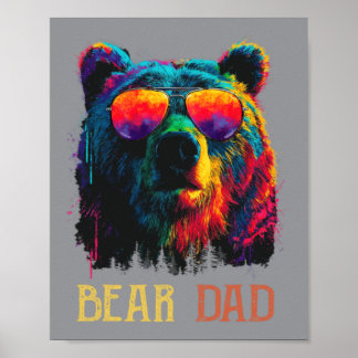 Póster Diseño de oso divertido para hombres y mujeres ama
