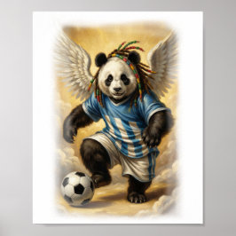 Póster Diseño de Panda al estilo de Miguel Ángel en una