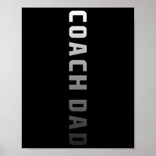 Póster Diseño de papá entrenador - Boceto de fútbol de fú