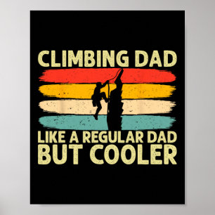Póster Diseño de papá escalador Día del padre para escala