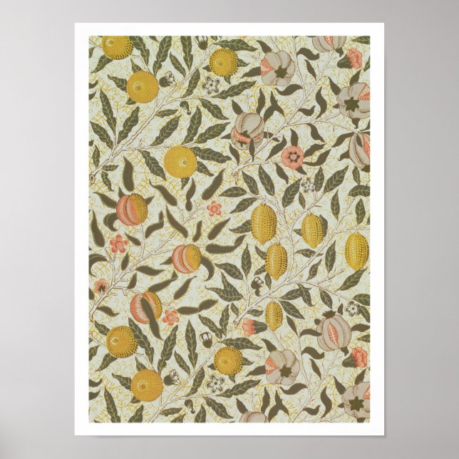 Póster Diseño de papel pintado de frutas o granadas (Frente)