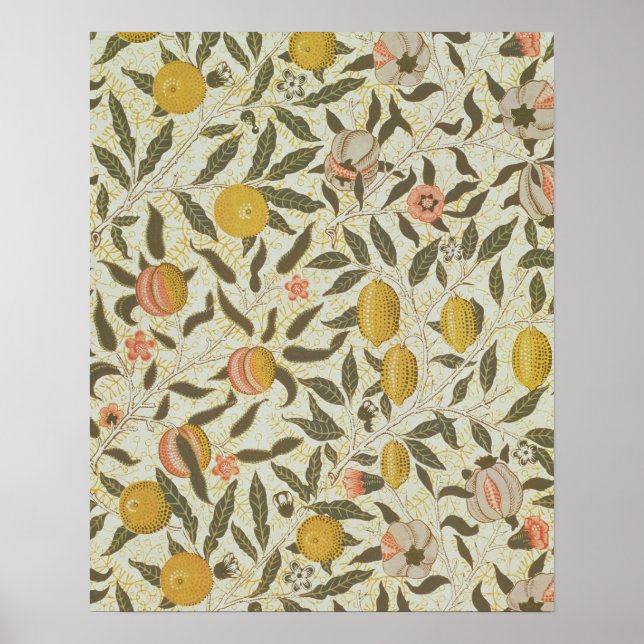 Póster Diseño de papel pintado de frutas o granadas (Frente)