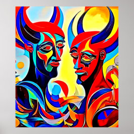 Póster Diseño de pares de espíritus vivos