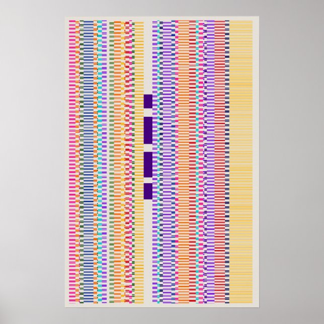 Póster Diseño de patrón de números de Ramanujan (Frente)