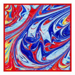 Póster Diseño de patrón de resumen azul dinámico