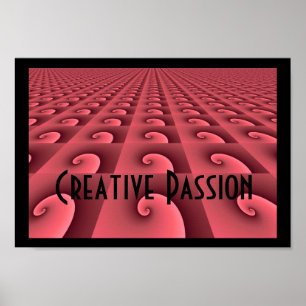 Póster Diseño de Patrón de Rosa Profunda - Pasión Creativ