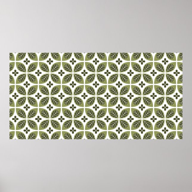 Póster diseño de patrón sin fisuras floral. estilo escand (Frente)