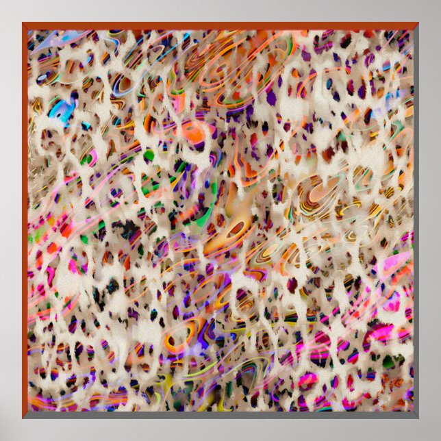Póster diseño de patrones abstracto moderno con efecto co (Frente)