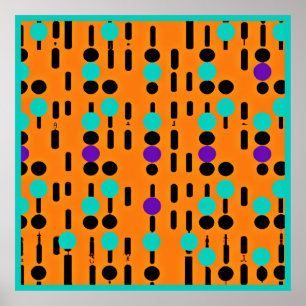 Póster Diseño de patrones abstractos de estilo