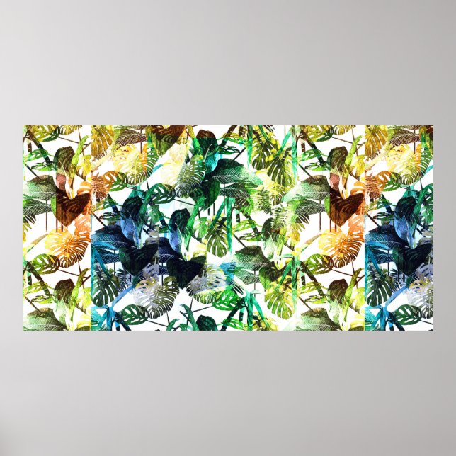 Póster Diseño de patrones abstractos hechos con colores v (Frente)