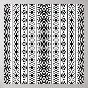 Póster Diseño de patrones étnicos sin inconvenientes, abs