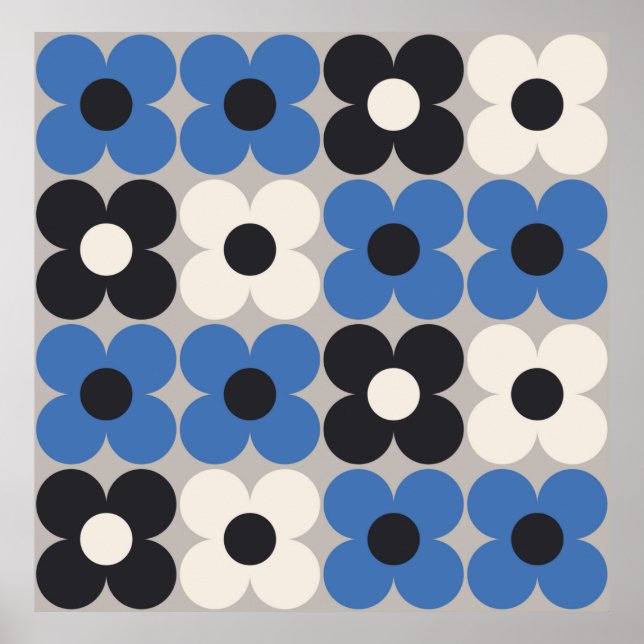 Póster Diseño de patrones florales sin fisuras. Estilo es (Frente)