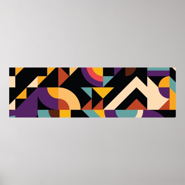 Póster diseño de patrones geométricos abstractos (Frente)