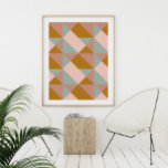 Póster Diseño de patrones geométricos en color pastel de<br><div class="desc">Diseño de patrones geométricos en el Poster de color de Pastel de Tierra</div>