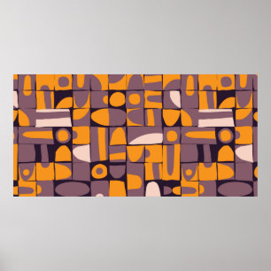 Póster Diseño de patrones impecable con un chaparrón geom